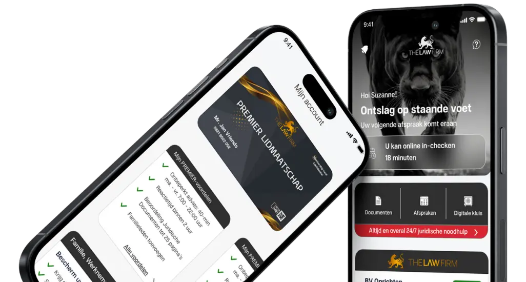 App downloaden via Apple of Google – beste app van het jaar van The Law Firm.